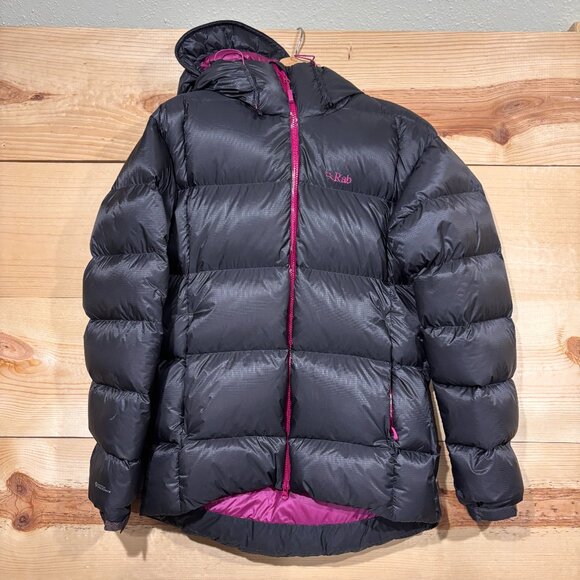 Rab Neutrino Endurance Jacket Womens Medium Gray Puffer Hooded - Picture 1 of 11